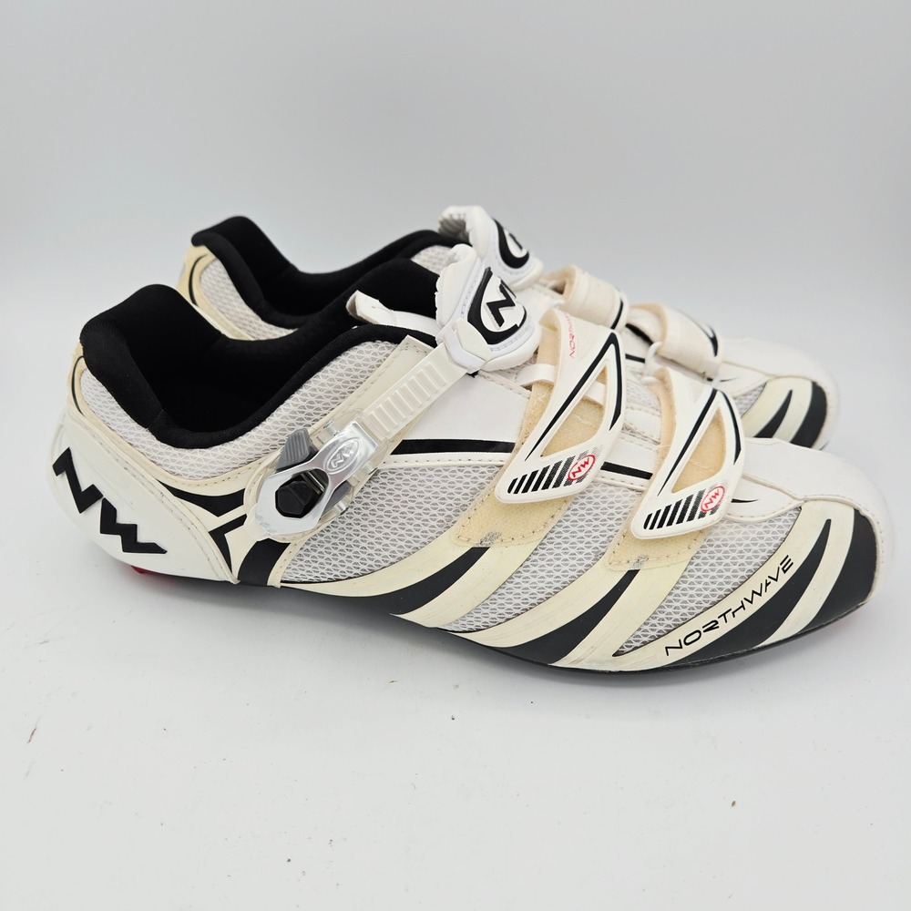 Northwave White Cycling Shoes Women's Size 12 Triathlon Road Bike SPD